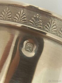 Starožitná stříbrná cukřenka - Francie - 6