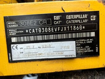Pásový Bagr Caterpillar 308E2CR - 6