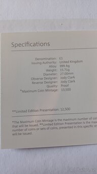 David Bowie hudební legendy 1/2 Oz stříbro - 6