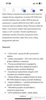 SIRUI C60R RGB LED světlo - 6
