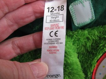 Kostým-overal s kapucí a hologramem Housenka vel.86 - 6