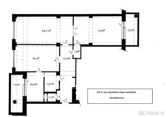 Prodej bytu 3+1, Palackého třída, Pardubice, ev.č. 00866 - 6