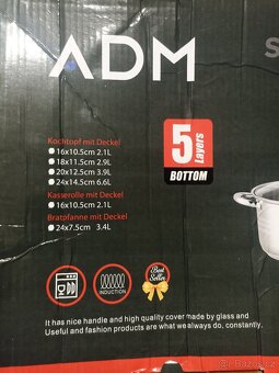 sada nerezových hrnců - 6