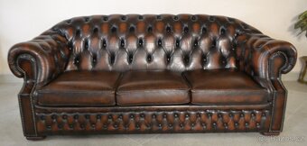 Kožená originál Chesterfield souprava 3+2+1.CENTURION - 6
