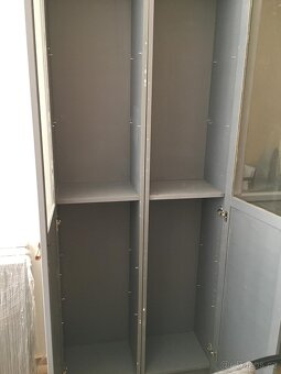 4x knihovna IKEA BILLY s prosklenými dvířky OXBERG v šedé ba - 6