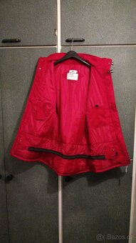 Zimní červeno šedivá bunda nebo kabát - 6