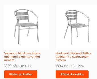 Hliníkové židle - 6