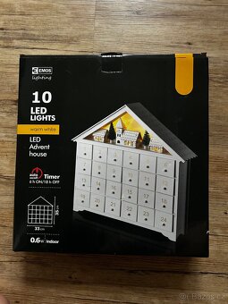 Dřevěný adventní LED kalendář - 6