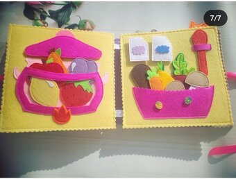 Quiet book.Plstěná kniha.Dárek pro holčičku.Montessori hračk - 6
