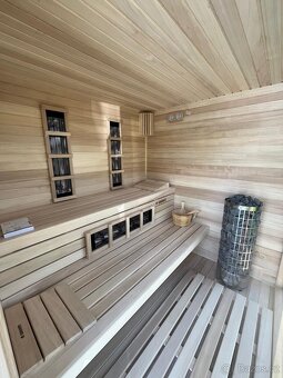 Prodám venkovní saunu – kombinovaná (finská + infra), proskl - 6