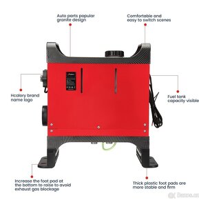 Naftové topení 5 -8 kW, 12/24+220V Auto START/STOP, BT - 6