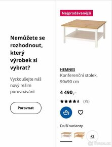 Masivní konferenční stůl Hemnes ikea - 6