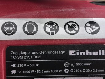 Prodám NEPOUŽITOU pokosovou pilu s posuvem Einhell 2131/1 Du - 6