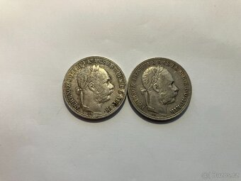 Rakúsko Uhorsko 1 zlatníky forint florint - strieborné mince - 6