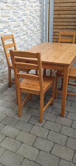Jídelní dřevěný stůl+4 židle IKEA - 6