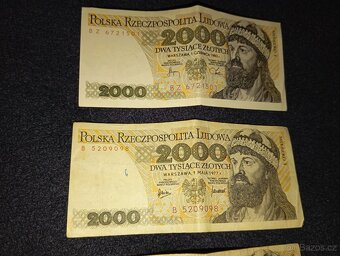 4ks bankovek 2000 polských zlotých - 6