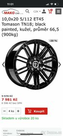 ALU kola Thomason Audi Mercedes Volkswagenu 5x112 20” - 6
