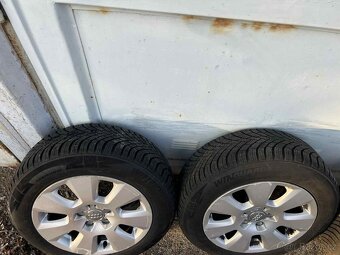 ORIGINÁL ALU KOLA AUDI 5x112 R16 ET37 + ZÁNOVNÍ ZIMNÍ PNEU - 6