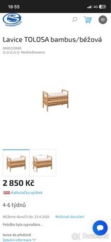 Předsíňová lavice s úložným prostorem - 6