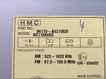 originál CD MP3 Bluetooth radio Hyundai i30 2015 - 6