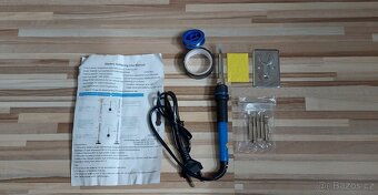 Mikropájka 230V/60W, s výměnnými hroty+cín+držák. - 6