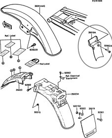Kryt kyvné vidlice Kawasaki GPZ 550 - 1985 - 6