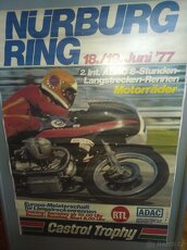 Plakát Nürburg Ring 1977 Motocykl plagát motorka - 6