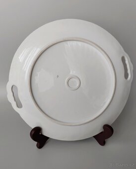 Krásný porcelánový servírovací talíře s květinovým decorem - 6