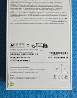iPhone 16 Pro Max 256GB černý NOVÝ NEROZBALENÝ - 6