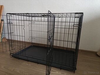 Klec pro psy DOG FANTASY skládací černá (L) 91x56x63cm - 6
