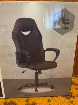 Kancelářská, herní židle ČERNÁ - 6