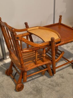 Starožitná dětská jídelní židlička - 6