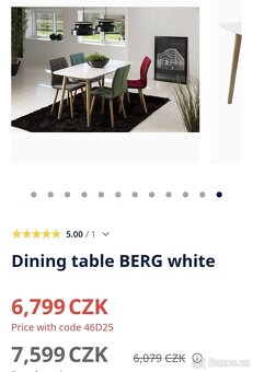 Dining table BERG (Size 150×80×76) - 6