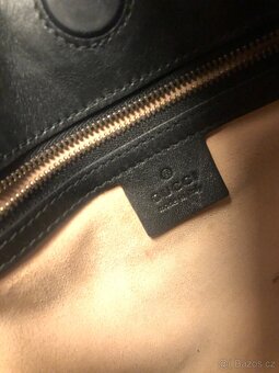 Luxusní Gucci kabelka - originál, černá, zlatý kov - 6