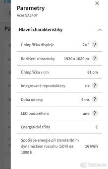 monitor Acer Full HD 23.8 palců - 6