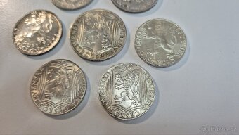 7 kusů stříbrných ČS mincí - 6