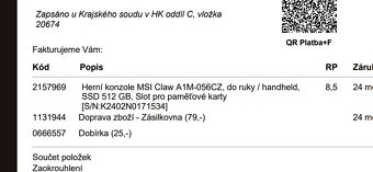 MSI Claw A1M-056CZ Nová - 6
