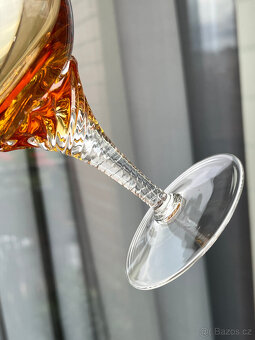 6x ambrová sklenice na sekt 150ml, Milan Metelák - 6