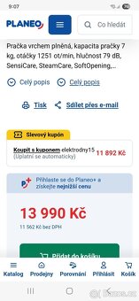 Pračka Electrolux zánovní - 6