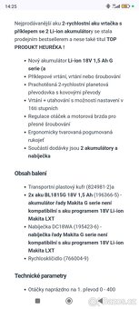 Aku příklepová vrtačka Makita - 6