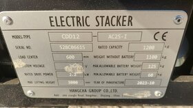 HC Hangcha CDD12 vysokozdvižný vozík aku - 6