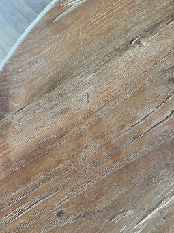 Designový konferenční stolek – masivní dřevo a kov - 6