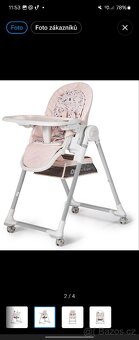 Dětská jídelní židlička Kinderkraft Lastree Pink - 6