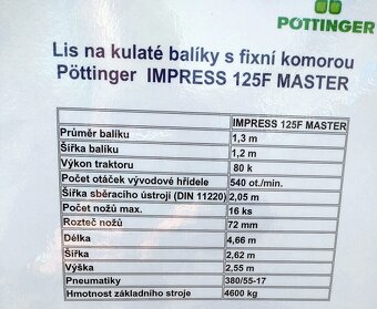 lis na kulaté balíky Pöttinger Impres125F Master - 6