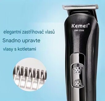 NOVÝ Bezdrátový profesionální HOLICÍ STROJEK. Zn."Kemei - 6