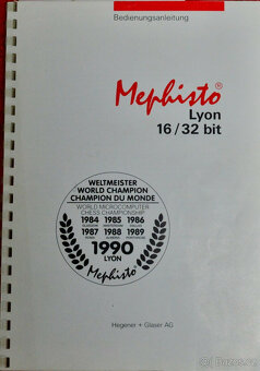 Šachový počítač Mephisto BAVARIA 1990 Lyon 32bit, vše origin - 6