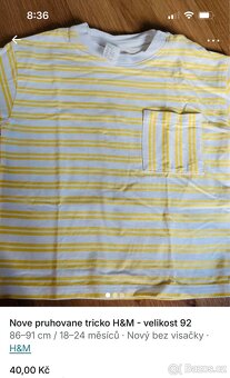 Set tricek H&M a Lindex - velikost 86 a 92 - 6