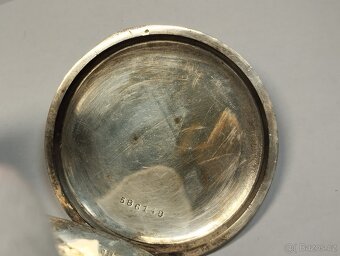 Starožitné pánské stříbrné kapesní hodinky, medaile - 6