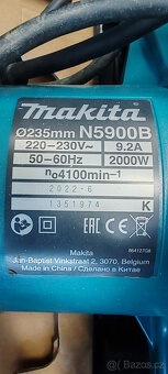 Zánovní ruční kotoučová pila Makita N5900B 235mm,2000W - 6