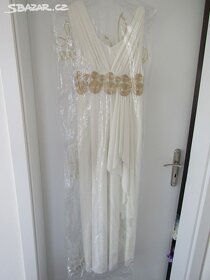 Svatební šaty - pouze jednou oblečené-top stav-vel.38 - 6
